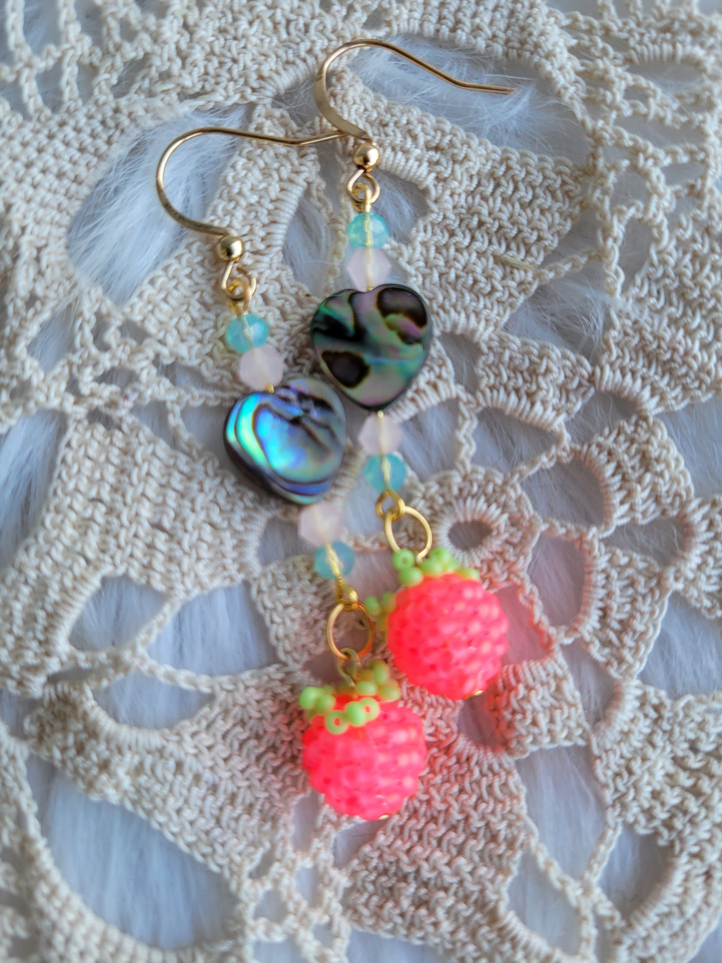 Pink Berry Earrings