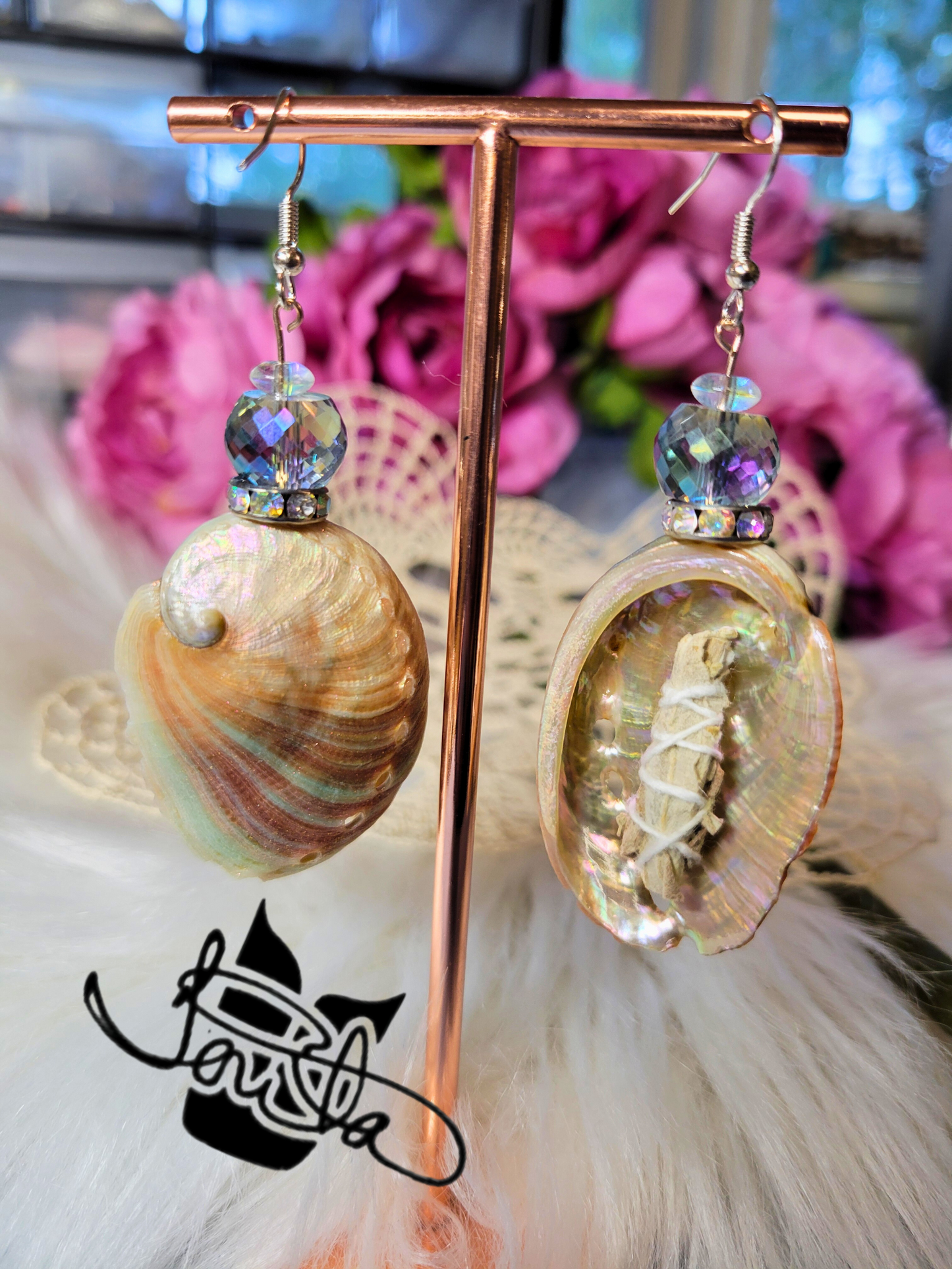 Rhinestone Smudge Earrings