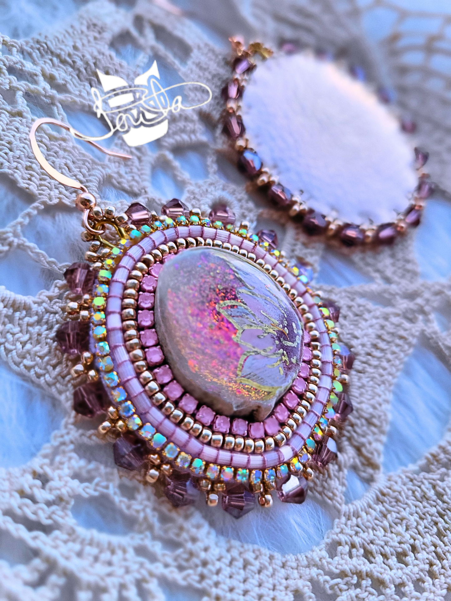 "It's givin"... antler beaded earrings.