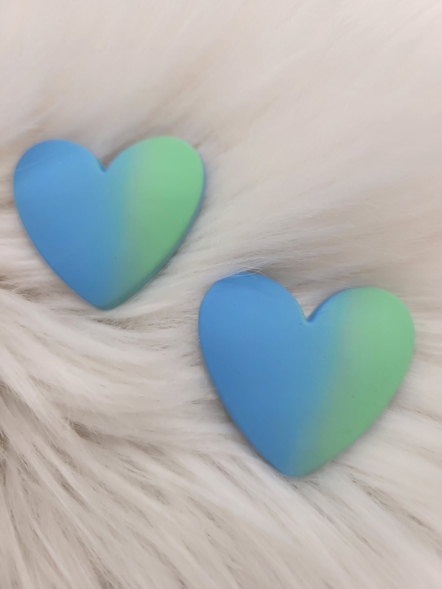 Matte Ombre Heart Cabochon