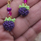 Blackberry beaded earrings