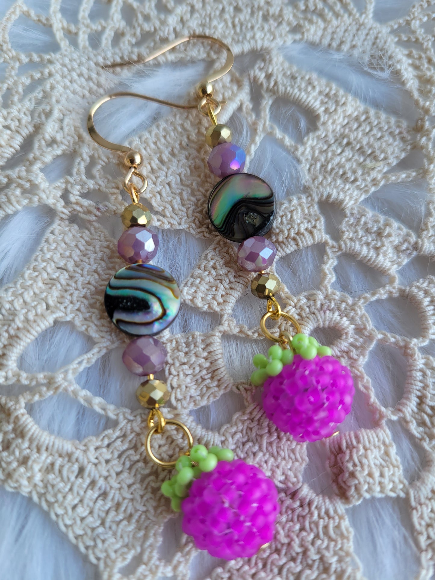 Magenta Berry Earrings