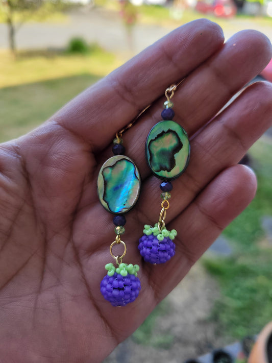 Purple Berry Earrings