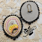 Sunflower antler earrings