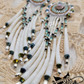 Auntie earrings,  abalone, cedar, dentalium, and silver beaded earrings