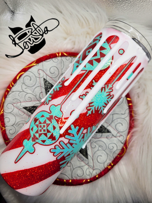 20oz Native holiday ornaments tumbler