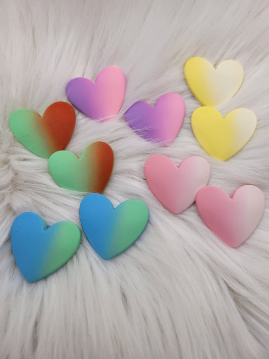 Matte Ombre Heart Cabochon