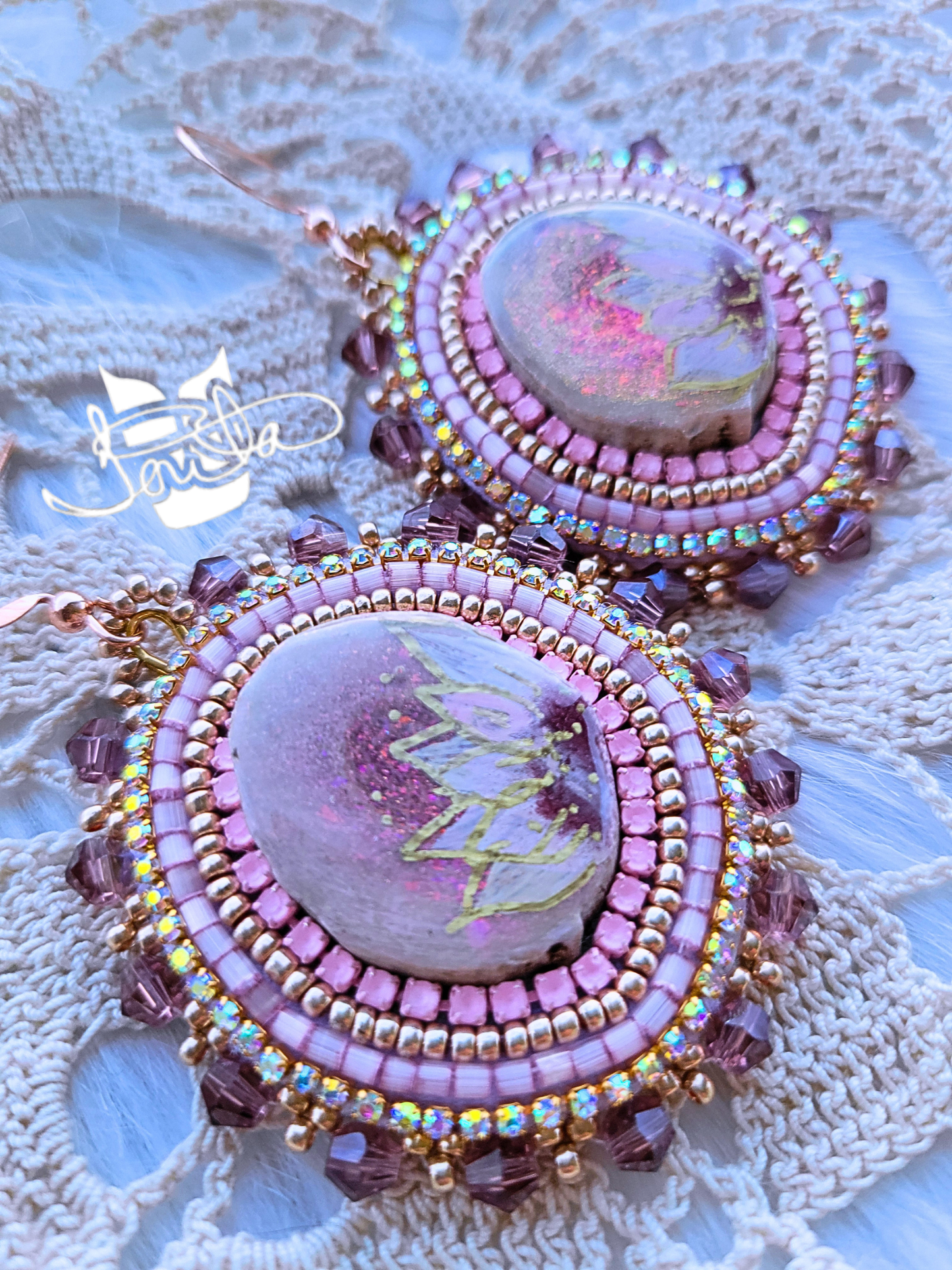 "It's givin"... antler beaded earrings.