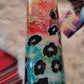 20oz rhinestone sunflower with ink swirl and leopard spots tumbler