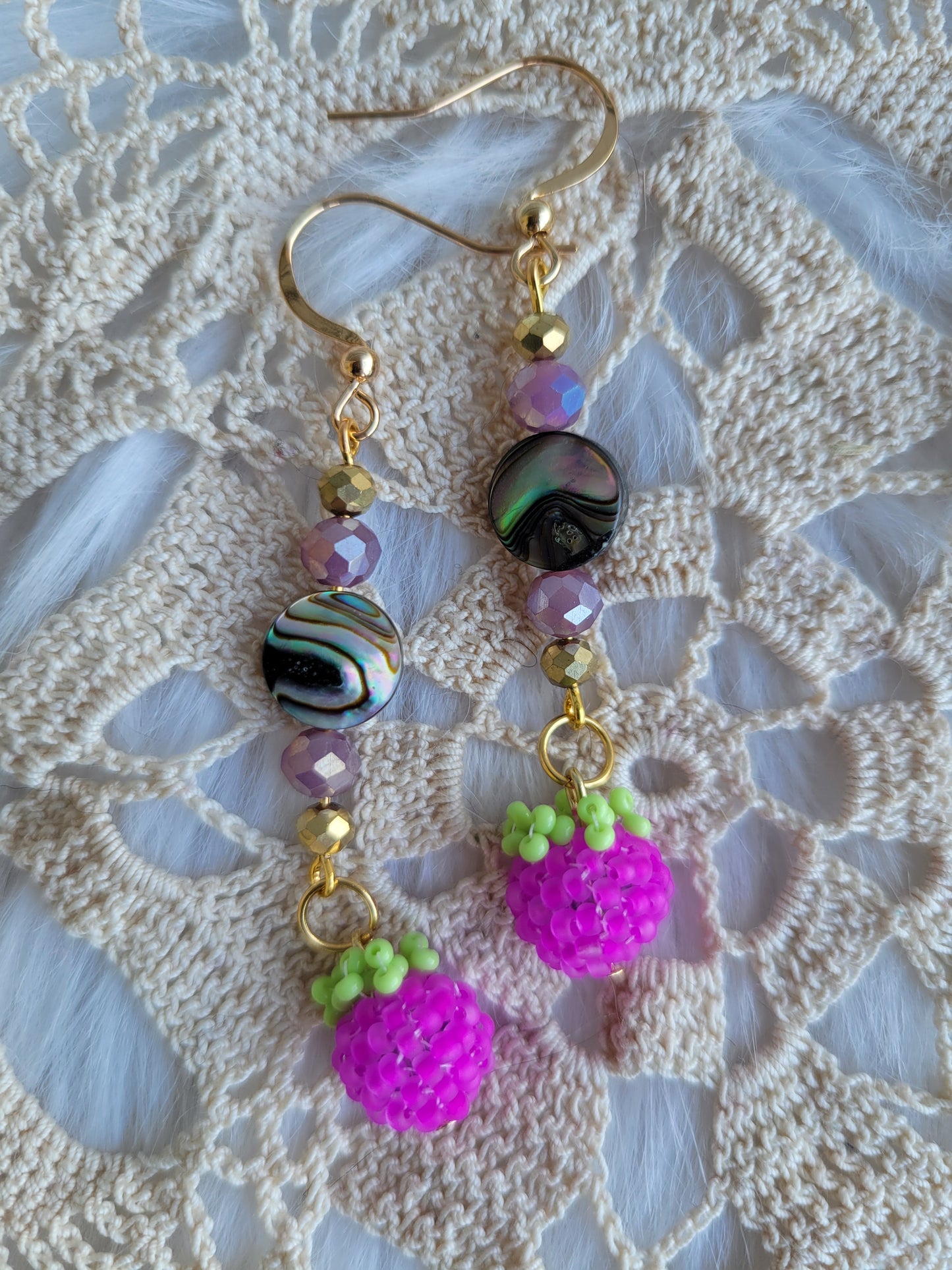 Magenta Berry Earrings