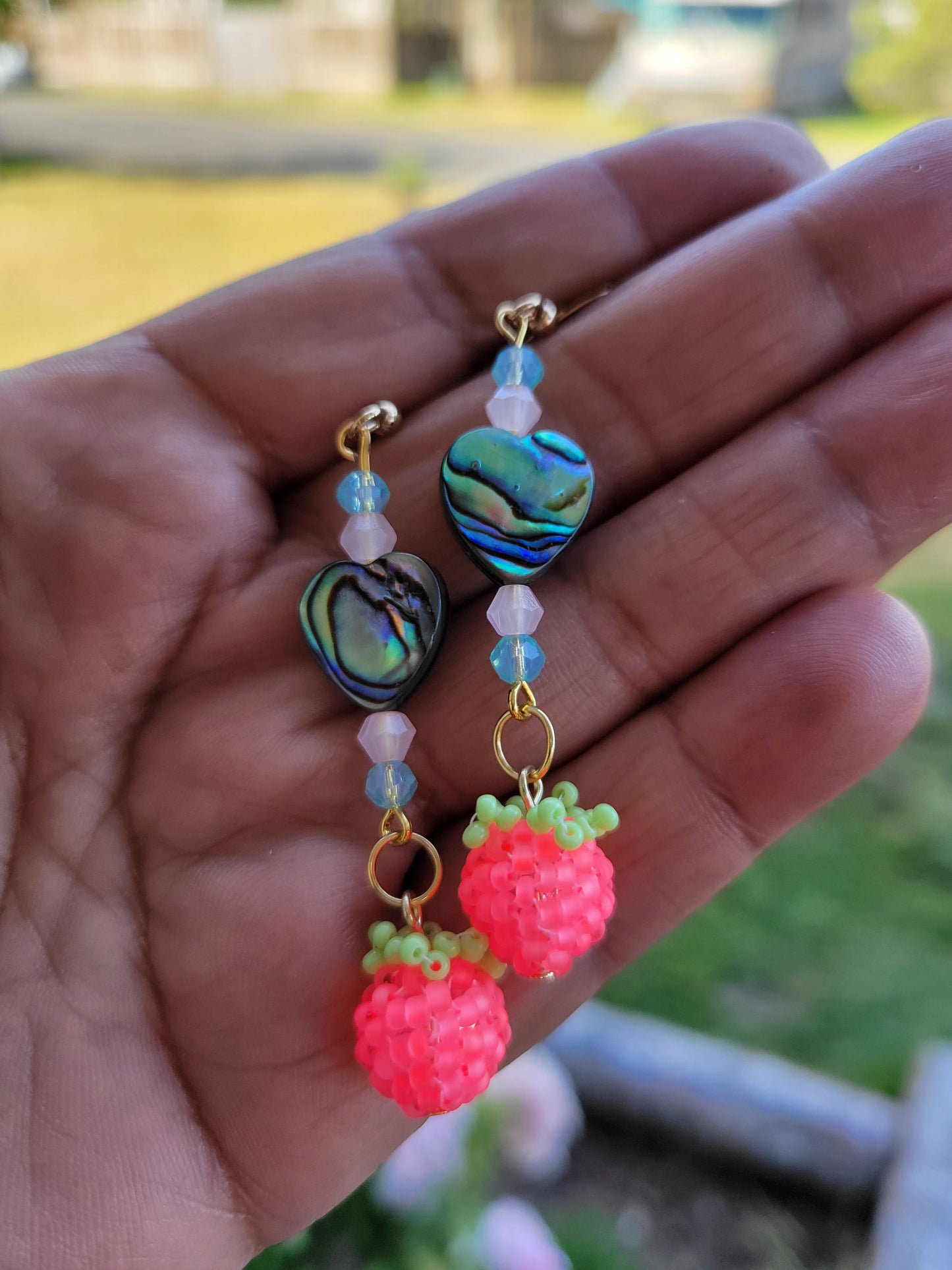 Pink Berry Earrings