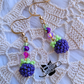 Blackberry beaded earrings