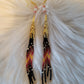 Fire color dangle beaded earrings