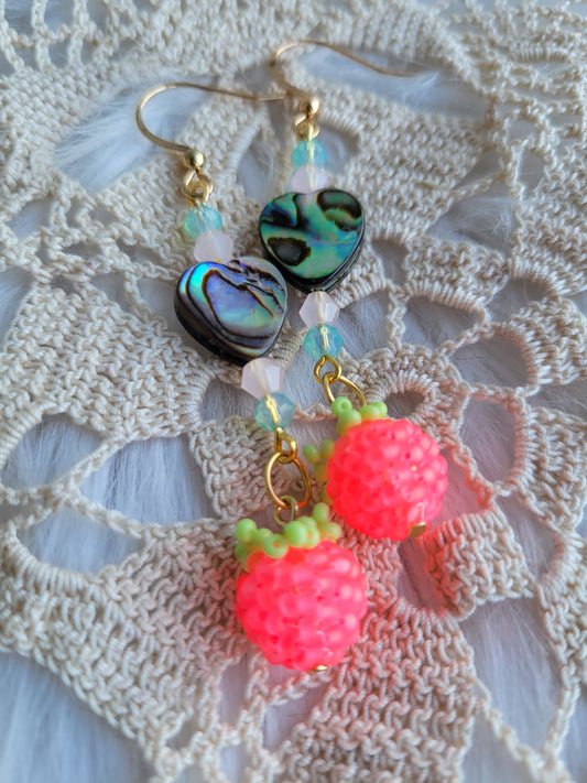 Pink Berry Earrings