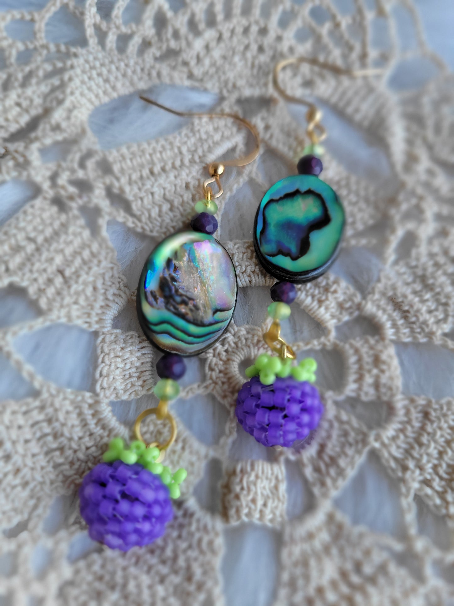 Purple Berry Earrings