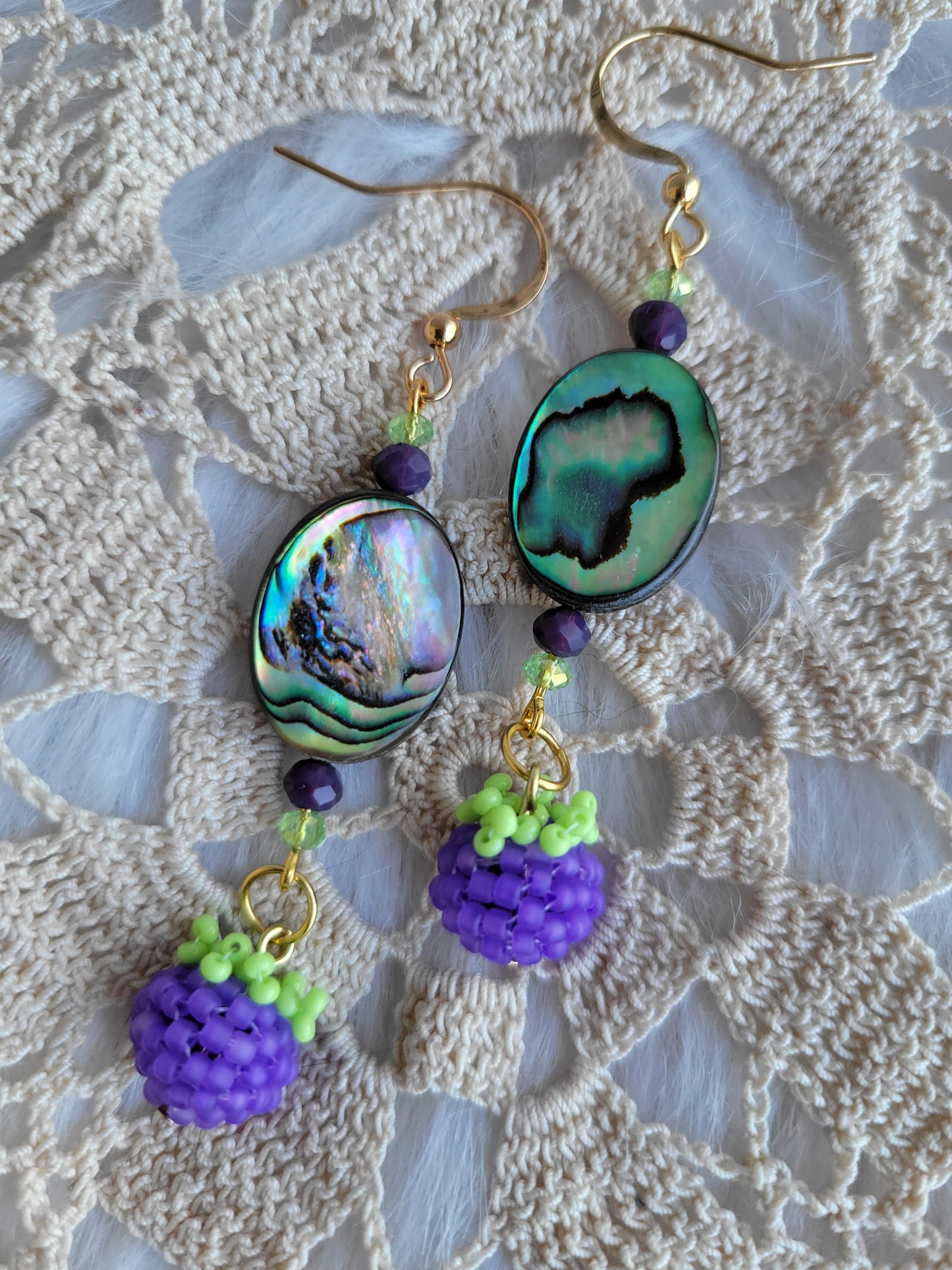 Purple Berry Earrings