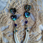 Stacked heart abalone beads with Dentalium dangles