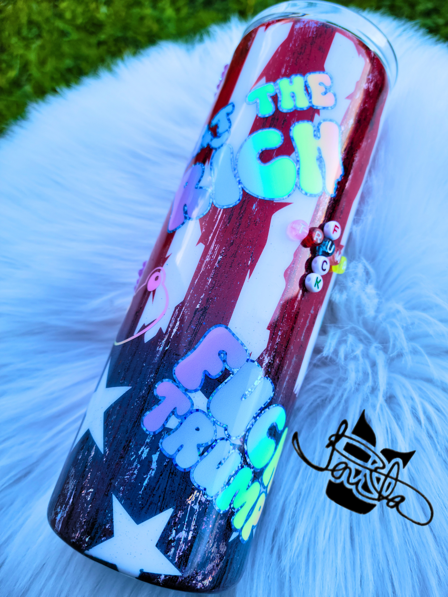 20oz Aunt Tifa Tumbler with Rhinestone ombre