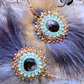 Antler/fur beaded earrings