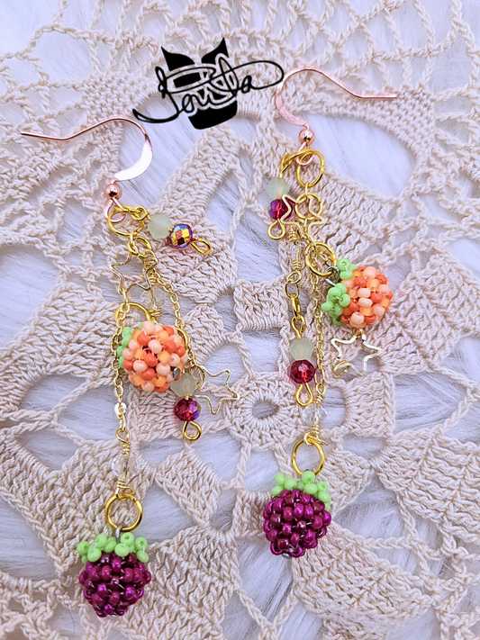 Berry Picker beaded earrings