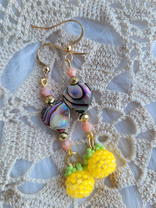Yellow Berry Earrings