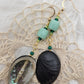 Green Smudge Earrings