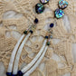 Stacked heart abalone beads with Dentalium dangles