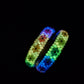 Rainbow Flower Hoop Earrings that glows in the dark